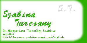 szabina turcsany business card
